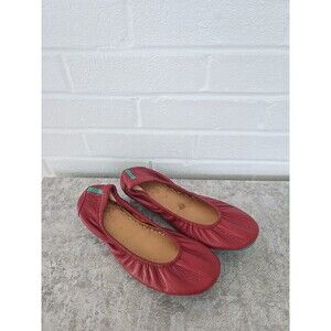 Tieks By Gavrieli  Red Foldable Ballet Flats Comfort Shoes Size US 8 Leather